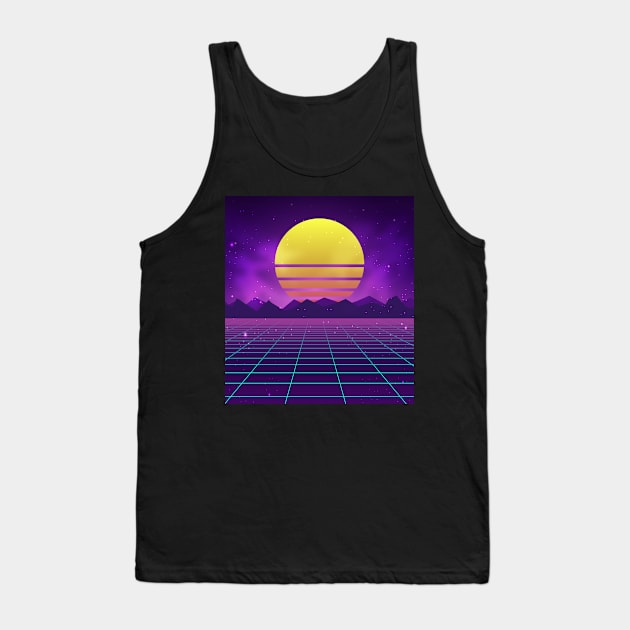 Vaporwave Midnight Aesthetics Tank Top by edmproject